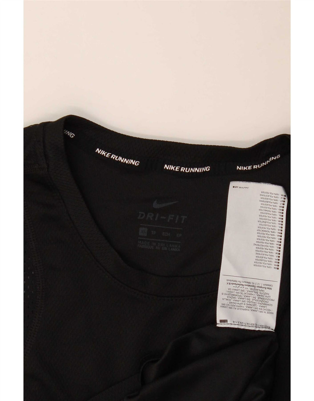 Nike Herren Dri Fit T-Shirt Top XS Schwarz Polyester