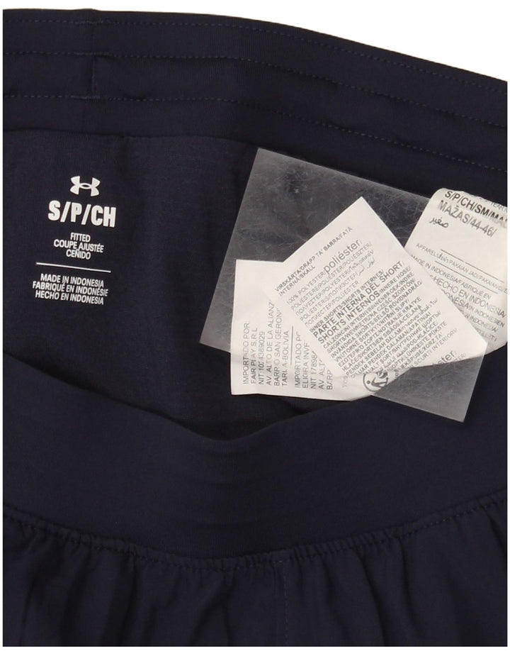 Under Armour Damen Sportshorts UK 10 Small Marineblau Polyester