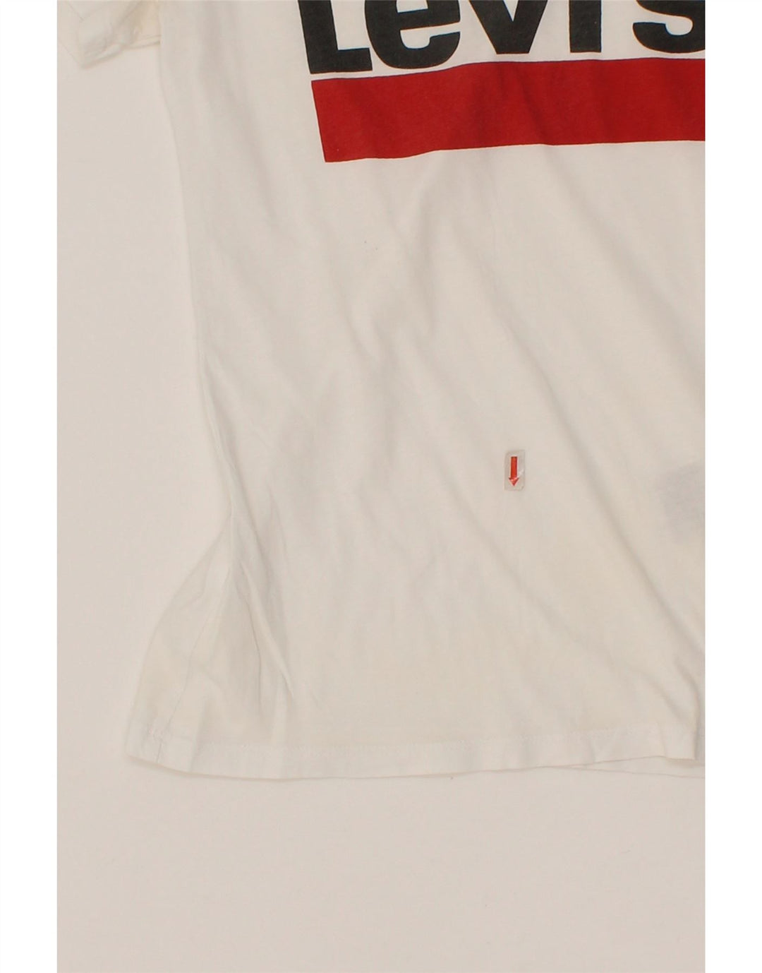 LEVI'S Mens Graphic T-Shirt Top 2XS White Cotton Vintage Levi's and Second-Hand Levi's from Messina Hembry 