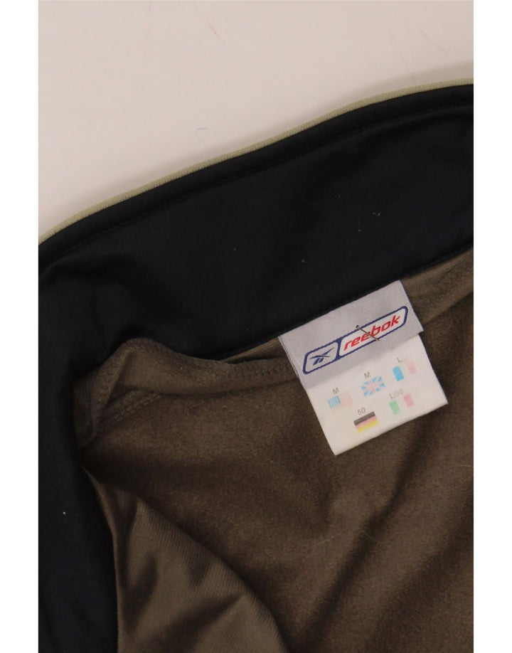 REEBOK Herren-Trainingsanzug-Top-Jacke aus mittelbraunem Colourblock-Polyester
