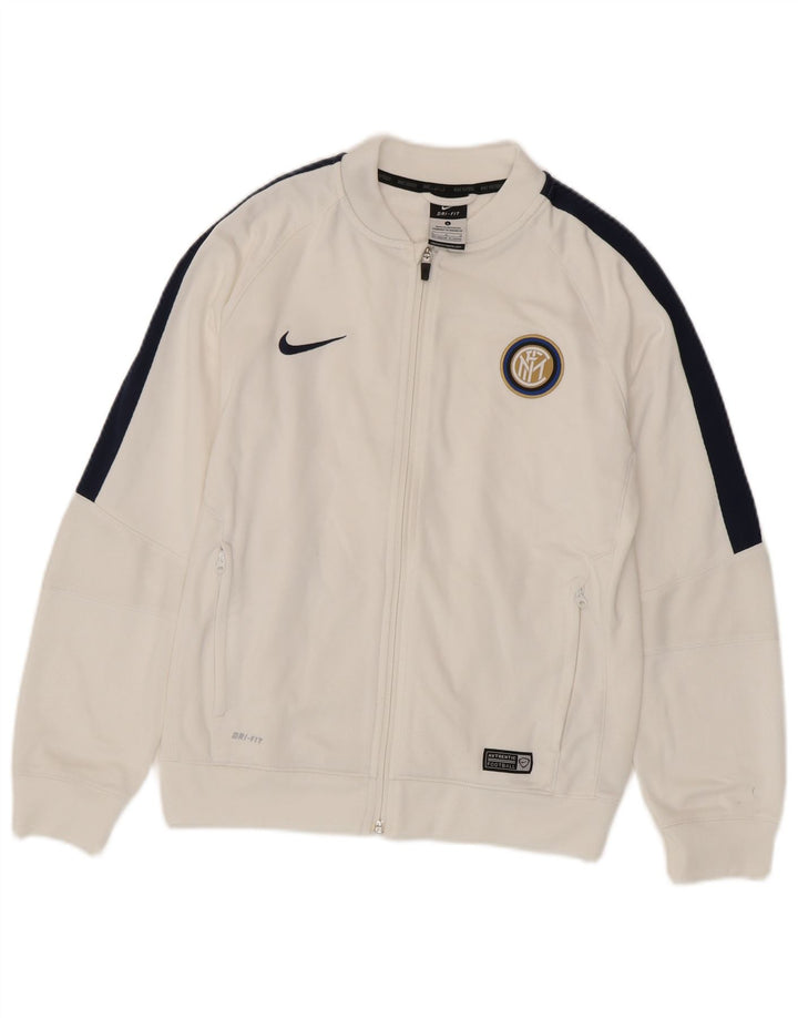 Nike Jungen Inter Mailand Trainingsanzug-Oberteiljacke, 12–13 Jahre, Größe L, Weiß