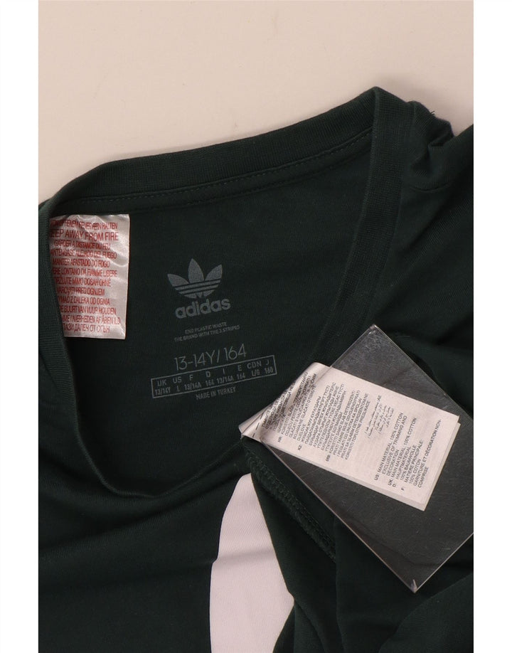 Adidas Jungen Graphic T-Shirt Top 13–14 Jahre, grüne Baumwolle