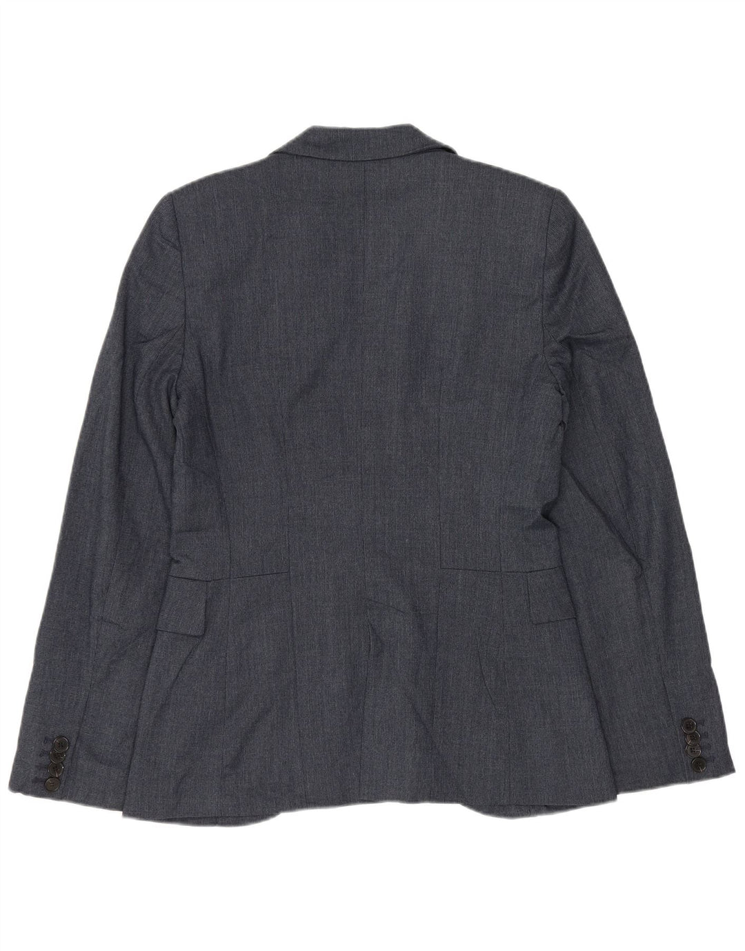 Zara Damen 1-Knopf-Blazerjacke UK 10 Small Marineblau Polyester