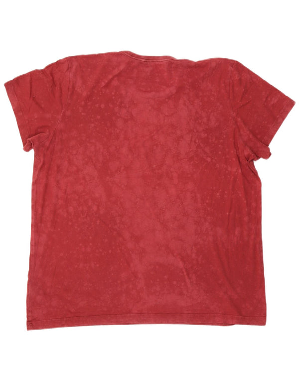 Adidas Herren Grafik T-Shirt Top 2XL Rot Baumwolle