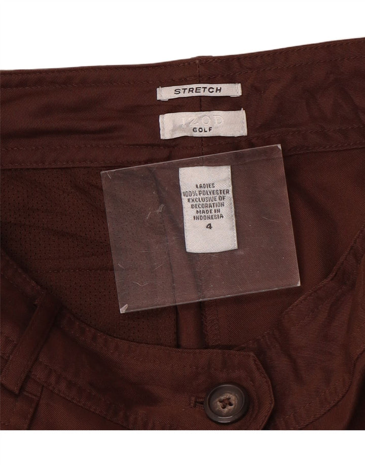 IZOD Damen Gerade Freizeithose US 4 Small W30 L31 Braunes Polyester