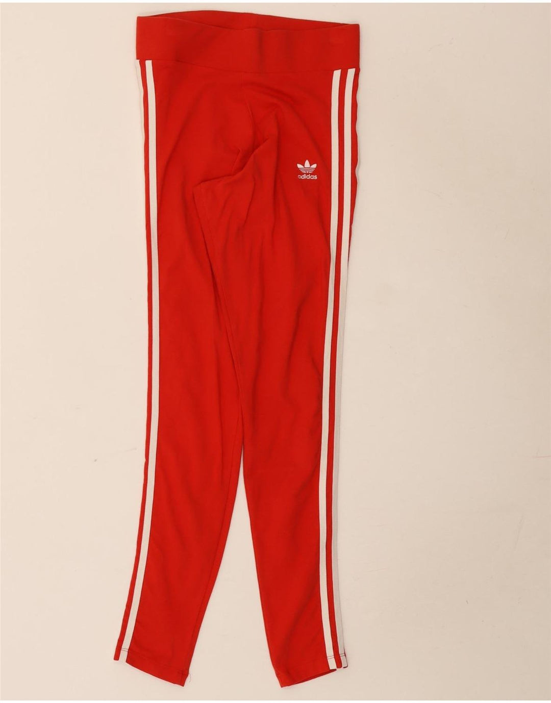 Adidas Damen Leggings UK 10 Small Rote Baumwolle