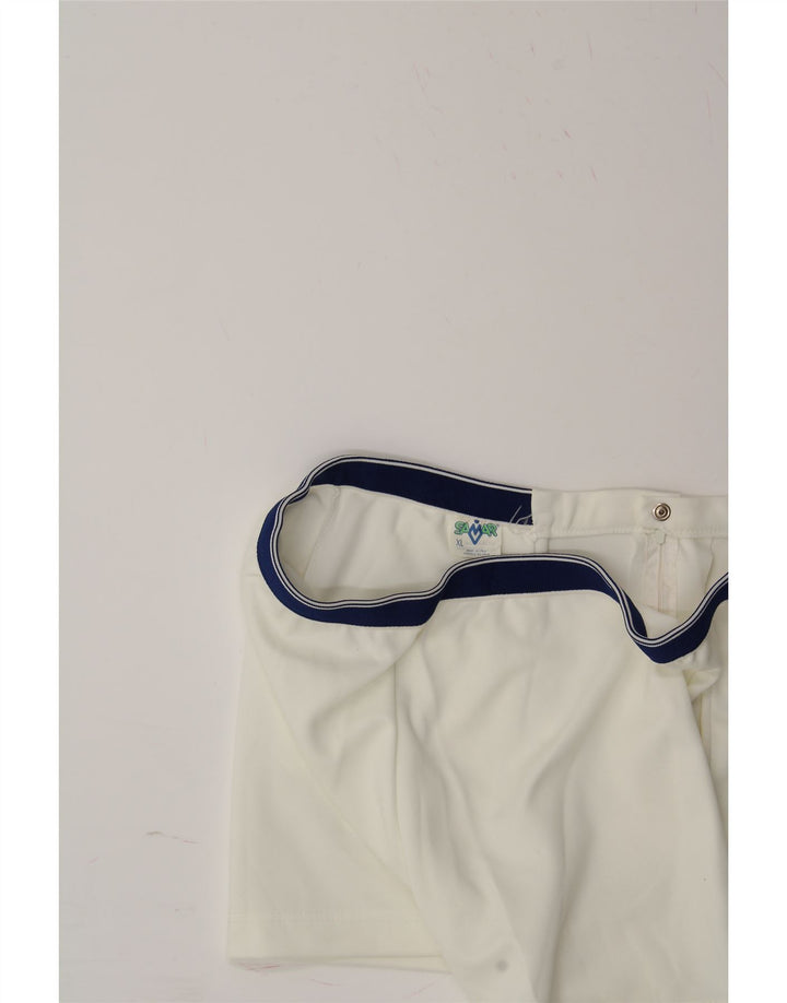 SAMAR Womens Chino Shorts XL W36 White Polyester Vintage Samar and Second-Hand Samar from Messina Hembry 