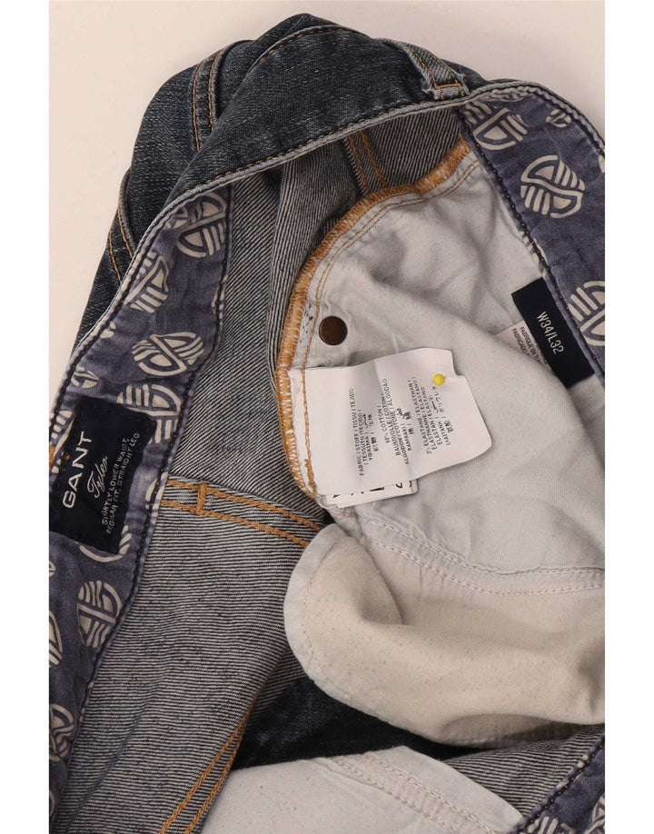 Gant Herren Regular Straight Jeans W34 L32 Blaue Baumwolle
