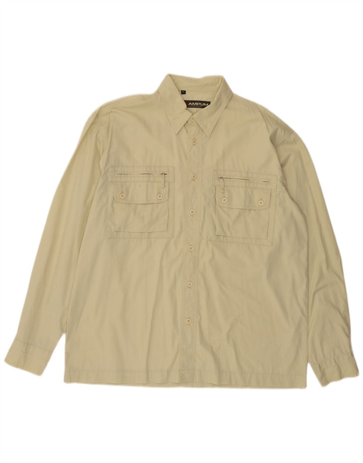 Wampum Herrenhemd XL Beige Baumwolle
