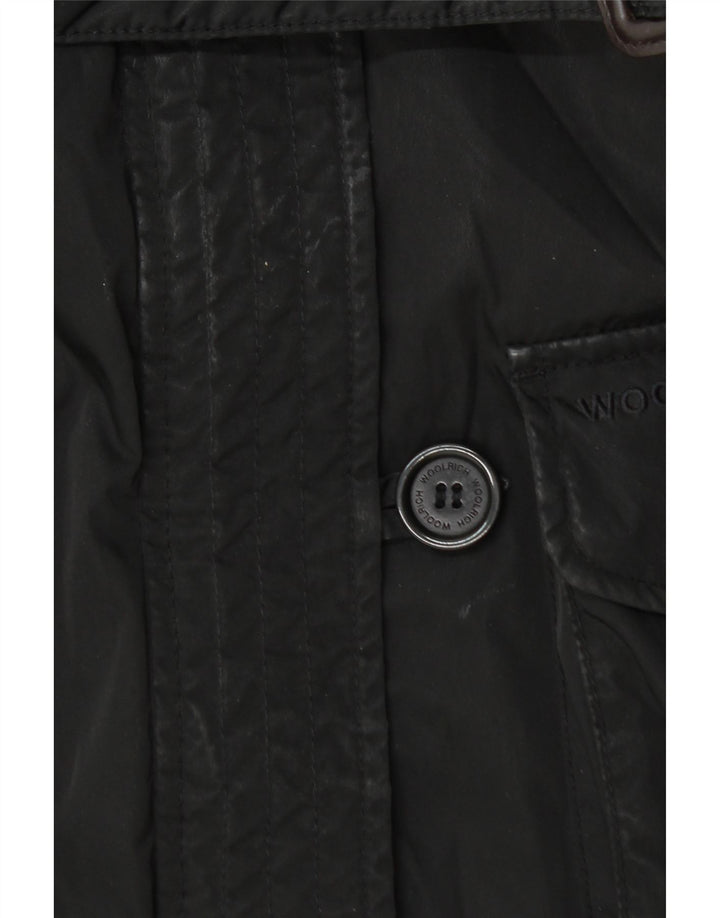 Woolrich Damen-Utility-Jacke mit Kapuze, UK 14, mittelschwarz, Polyester