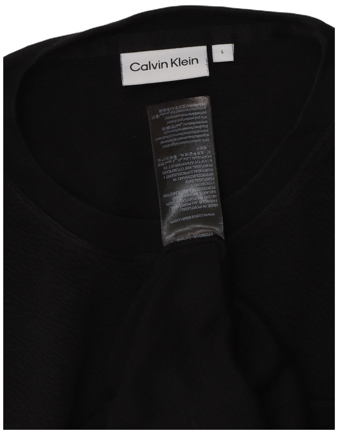 Calvin Klein Herren T-Shirt Top Large Schwarz Baumwolle