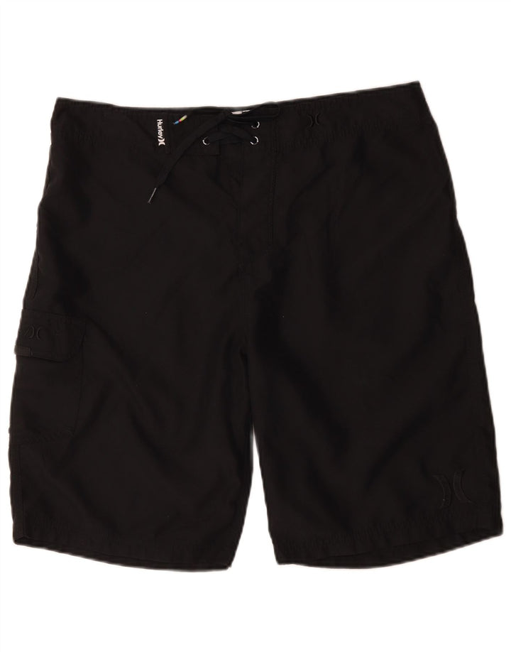 Hurley Herren-Badeshorts, groß, aus schwarzem Polyester