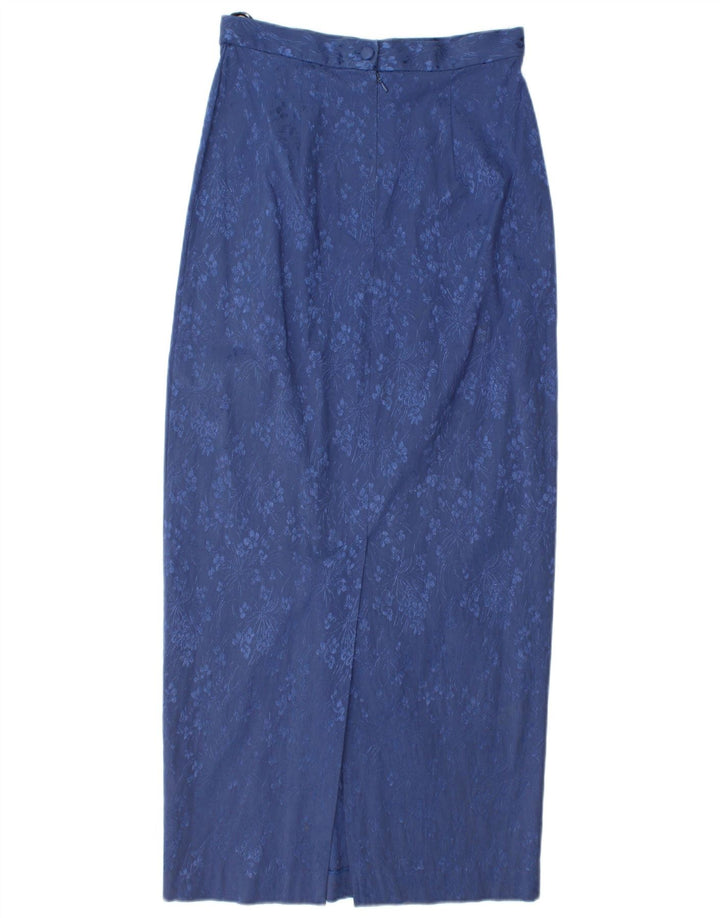 MONSOON Damen Twilight Maxi-Bleistiftrock UK 12 Medium W26 Blau geblümt