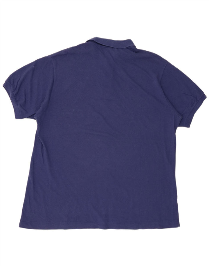 Lacoste Herren Poloshirt Größe 7 2XL Blaue Baumwolle