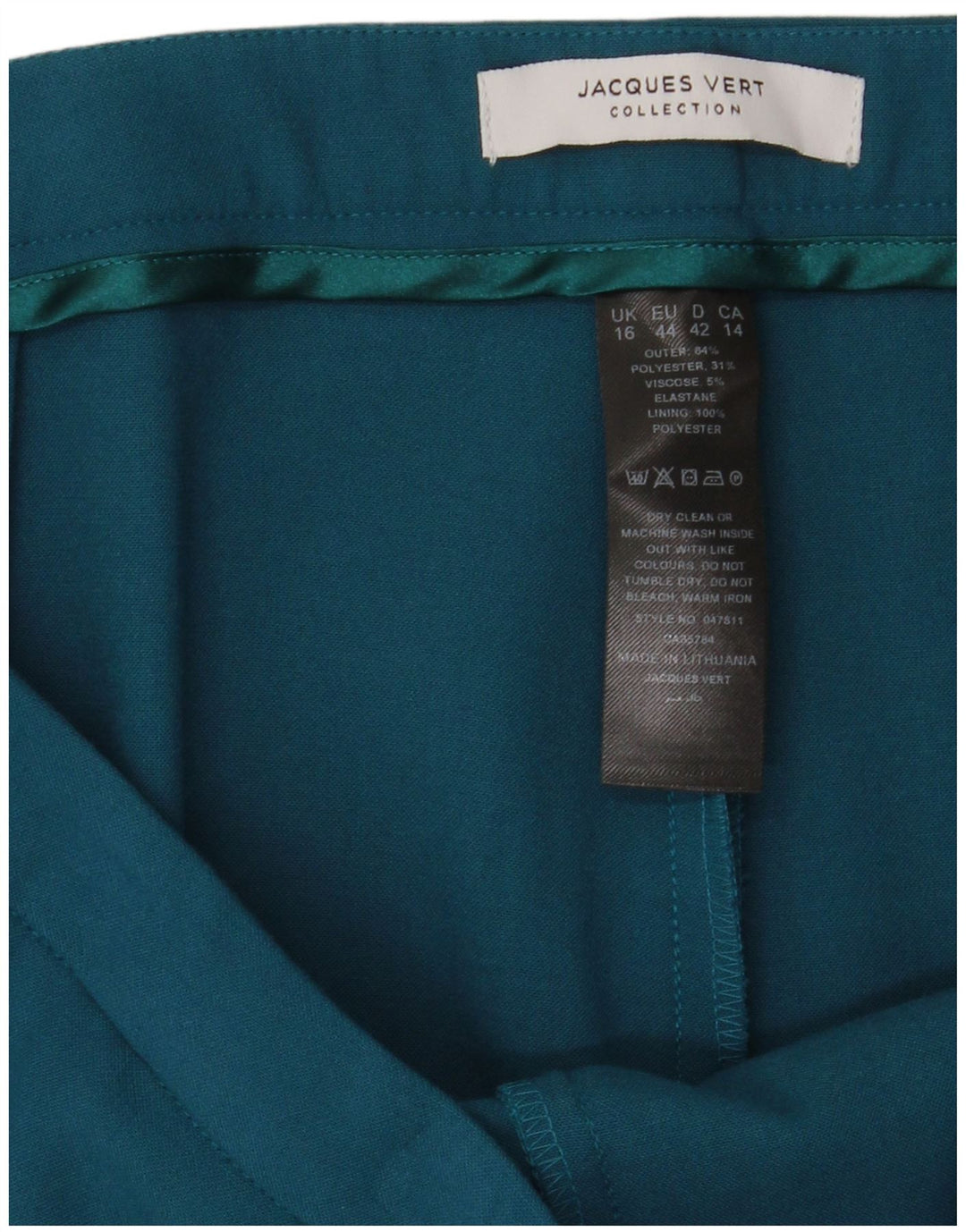 JACQUES VERT Damen Tapered Chinohose UK 16 Large W36 L30 Blau