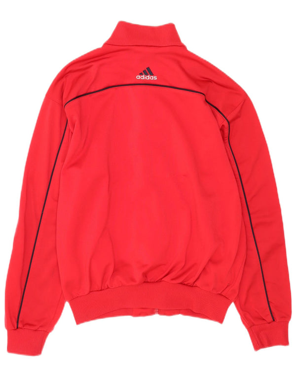 Adidas Mädchen-Trainingsanzug-Top-Jacke, 13–14 Jahre, rotes Colourblock-Polyester