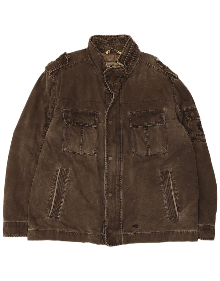 Camel Active Herren Militärjacke UK 42 XL Khaki Baumwolle