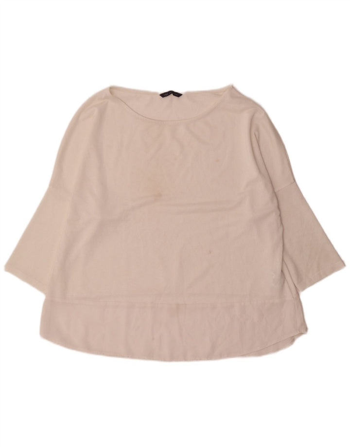 Marks & Spencer Damen-Top, 3/4-Ärmel, UK 18, XL, Weiß, Polyester