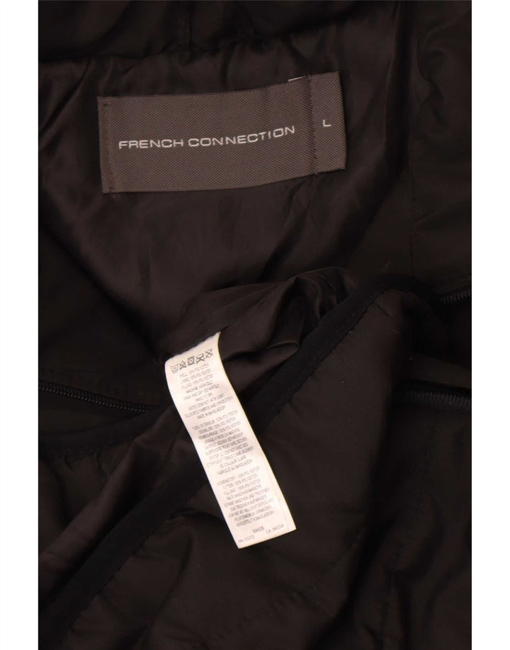 French Connection Herren Wattierte Jacke UK 40 Large Schwarz Polyester