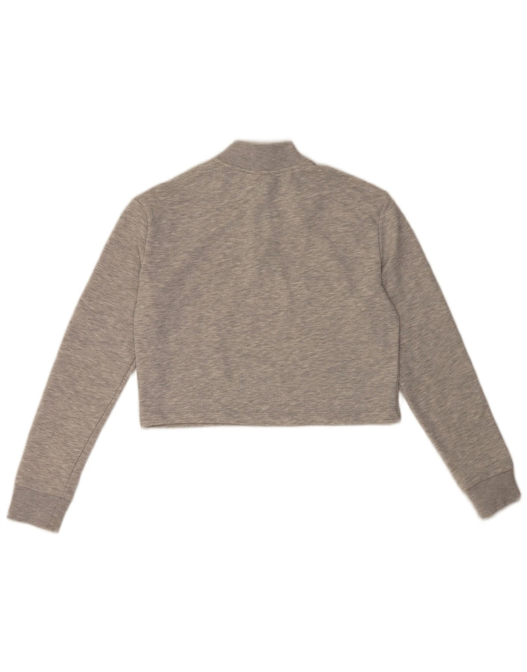 Puma Womens Crop Graphic Sweatshirt Pullover UK 10 Small Grau Farbblock
