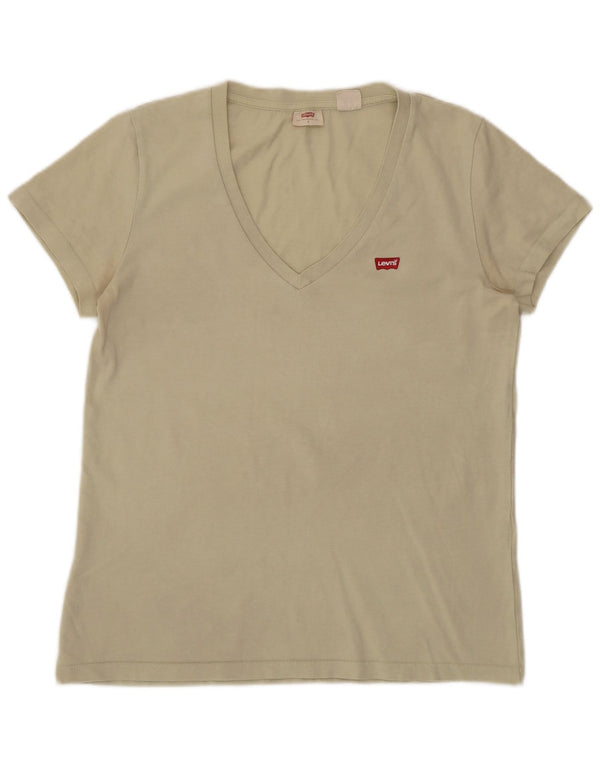Levi's Damen T-Shirt Top UK 10 Small Beige