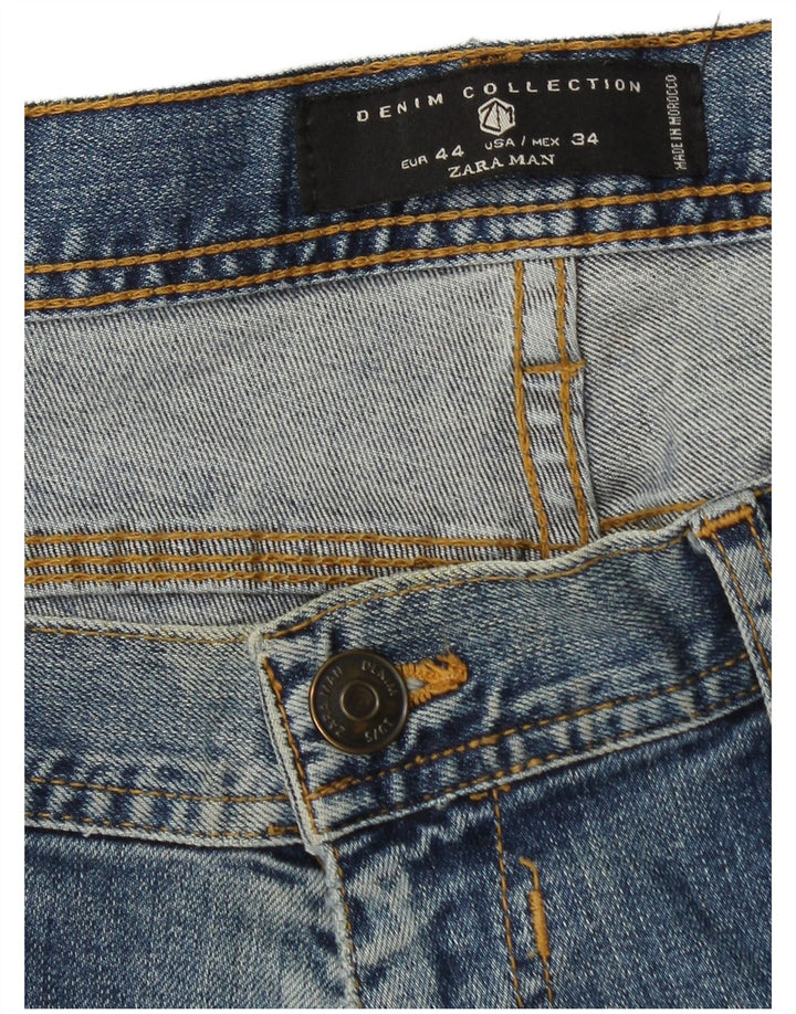 Zara Herren Slim Jeans EU 44 Large W34 L30 Blau
