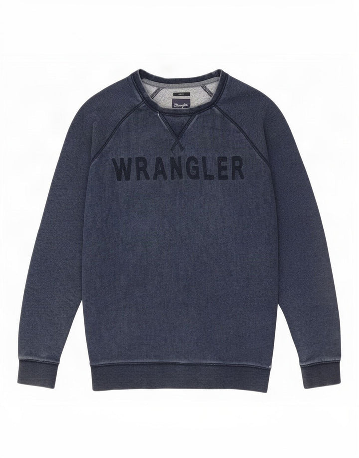 Wrangler Herren-Sweatshirt mit Grafik, groß, marineblau, Baumwolle