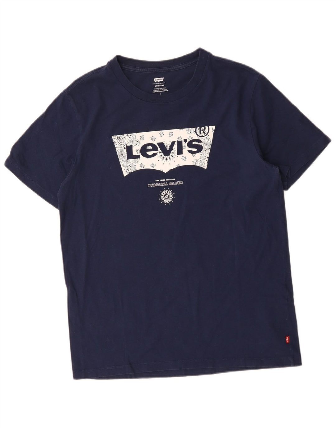 Levi's Damen-T-Shirt mit Standard-Grafik, UK 14, mittelmarineblau, Baumwolle