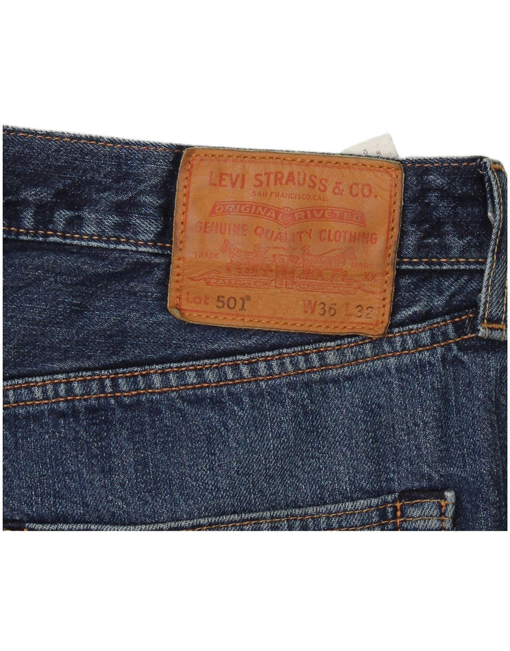 Levi's Herren 501 Straight Jeans W36 L30 Blaue Baumwolle