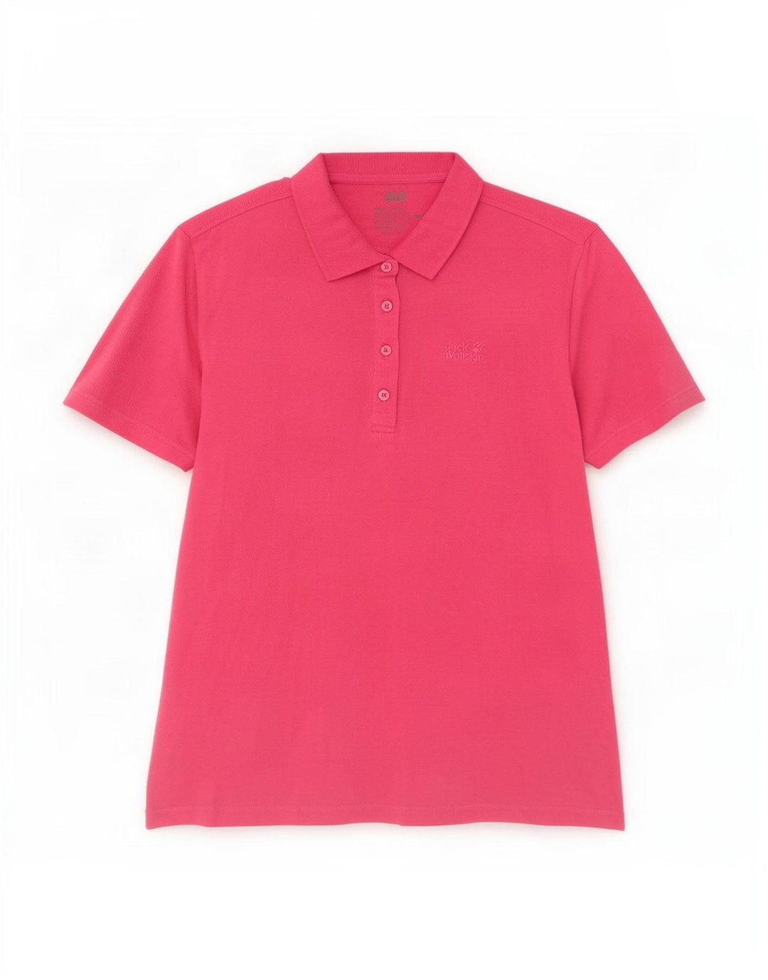Jack Wolfskin Damen Poloshirt UK 18 XL Rosa Polyester