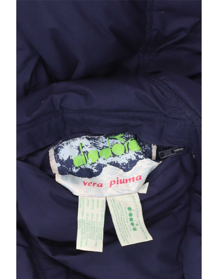 Diadora Herren Reversible Wattierte Jacke UK 36 Small Blau Polyester
