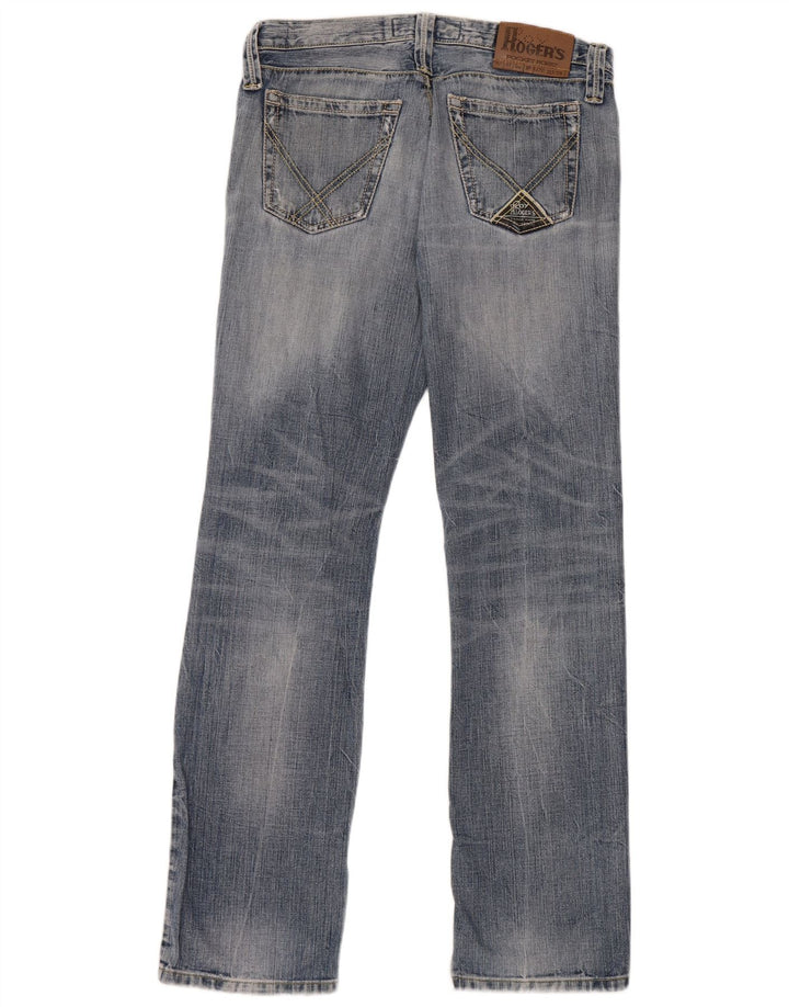 Roy Rogers Herren Distressed Straight Jeans W31 L33 Blaue Baumwolle