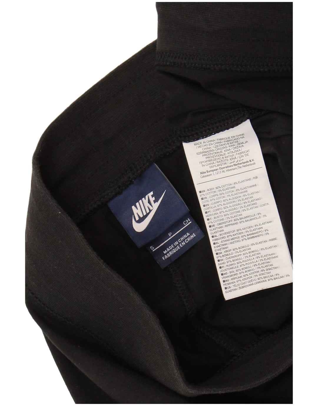 NIKE Damen Sportshorts UK 10 Small Schwarz Baumwolle