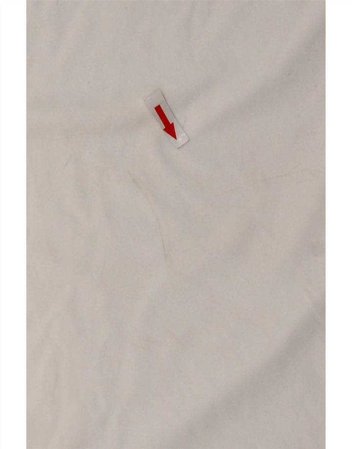 Nike Herren-T-Shirt mit Grafik, UK 39/40, mittelweißes Colourblock-Polyester
