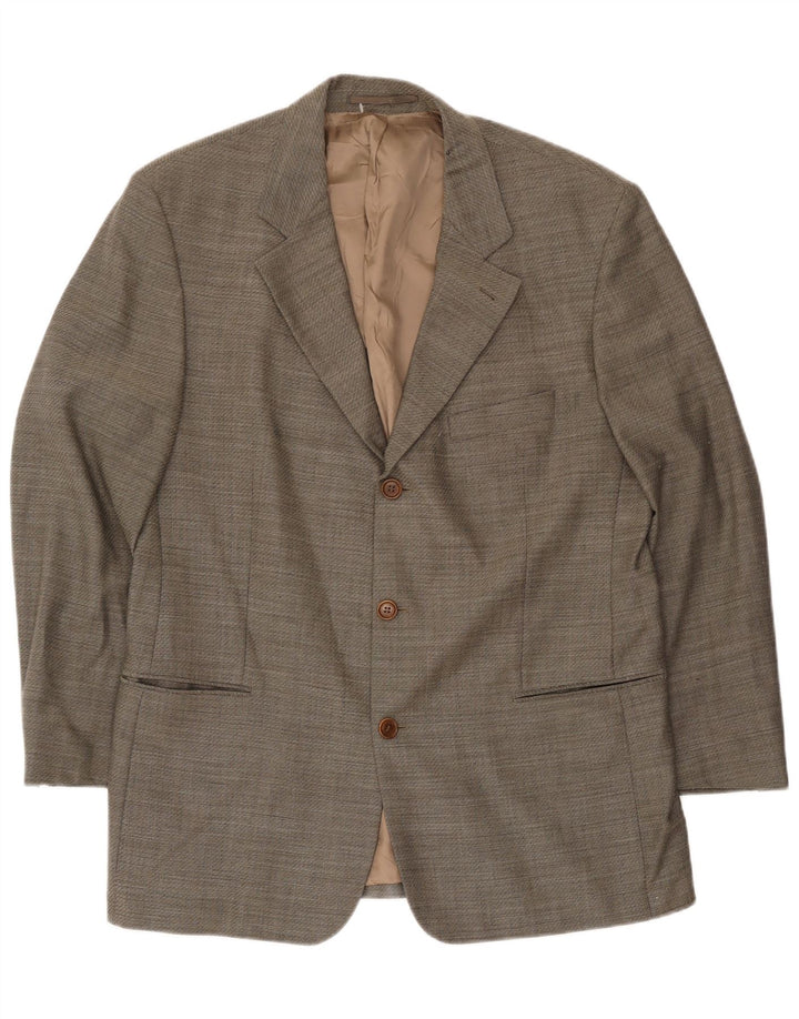Hugo Boss Herren-Blazer mit 3 Knöpfen, EU 54, 2XL, graue Schurwolle