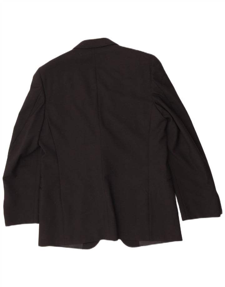 San Remo Herren-Blazer mit 1 Knopf, IT 54, 2XL, Schwarz, Schurwolle, klassisch