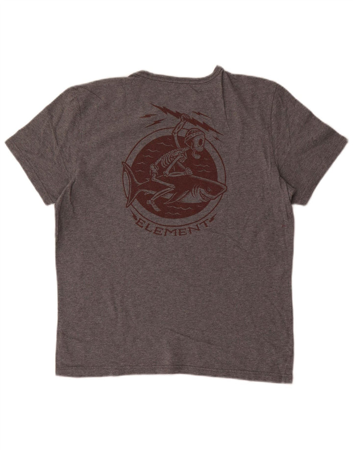 Element Herren-T-Shirt mit Grafik, Größe S, Grau