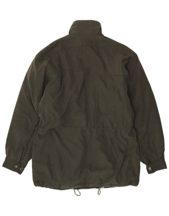 Vintage Herren Graphic Loose Fit Utility Jacke UK 38 Medium Khaki Polyester