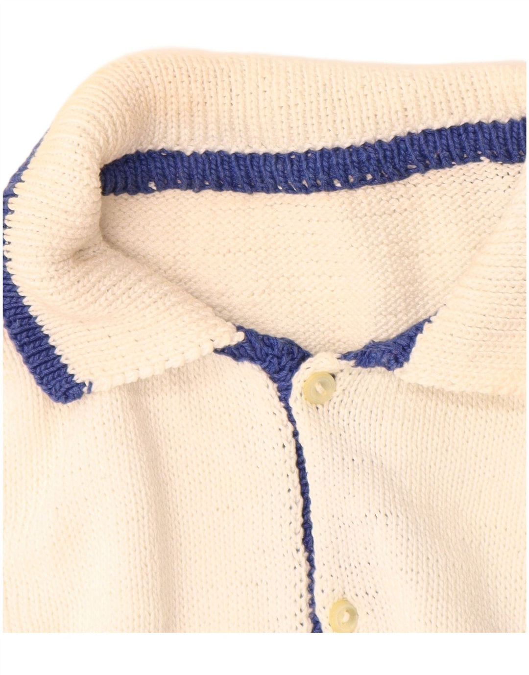 Vintage Herren Rollkragenpullover Pullover Mittelweiß Geometrisch