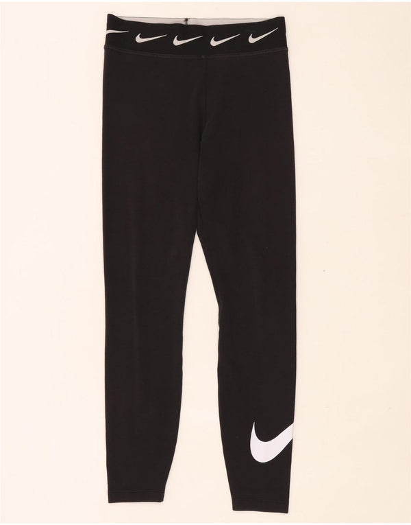 Nike Mädchen-Grafik-Leggings, 10–11 Jahre, mittelgroß, schwarze Baumwolle