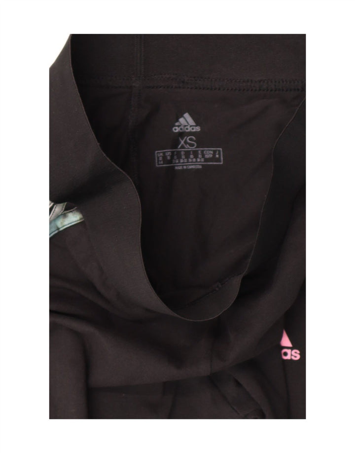 ADIDAS Womens Leggings UK 4/6 XS  Black Vintage Adidas and Second-Hand Adidas from Messina Hembry 