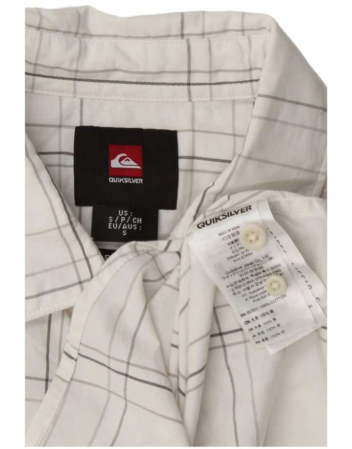 Quiksilver Herrenhemd aus Baumwolle, klein, weiß kariert