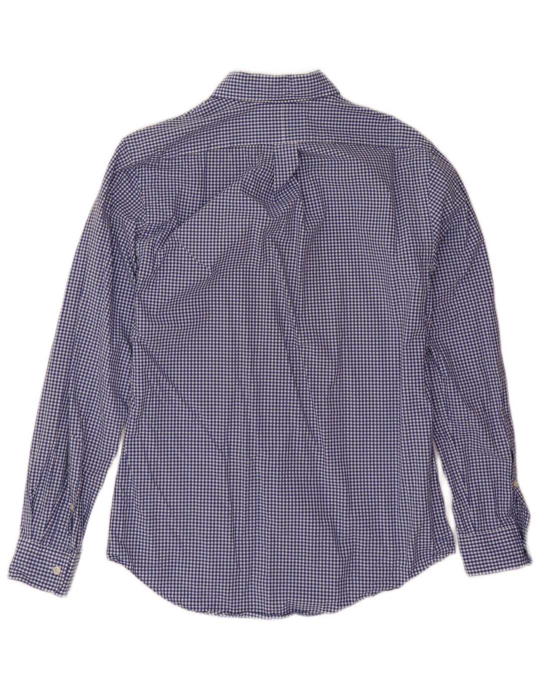 Ralph Lauren Slim-Fit-Hemd für Herren aus mittelblauer Gingham-Baumwolle