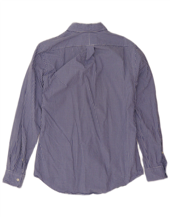 Ralph Lauren Slim-Fit-Hemd für Herren aus mittelblauer Gingham-Baumwolle