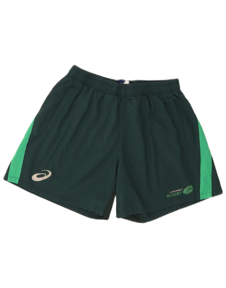 Asics Herren Graphic Sport Shorts Large Grün Farbblock