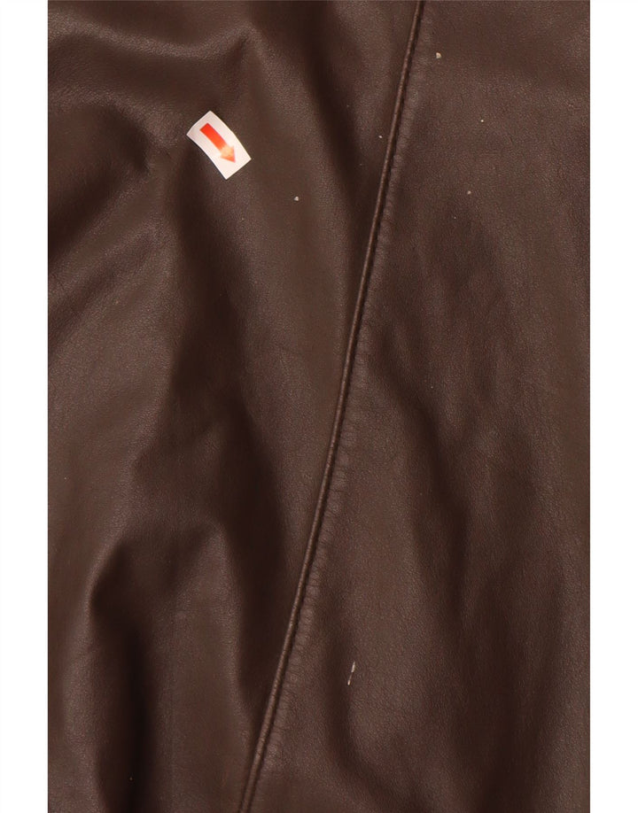 VINTAGE Herren Lederjacke IT 48 Mittelbraunes Leder