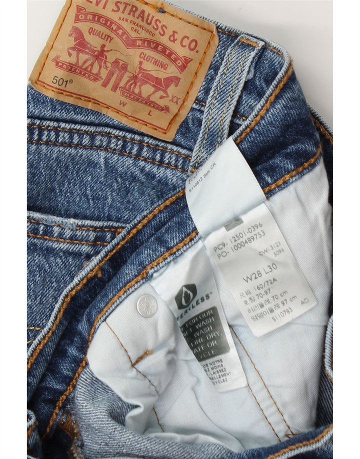 Levi's Herren 501 Straight Jeans W28 L30 Blaue Baumwolle