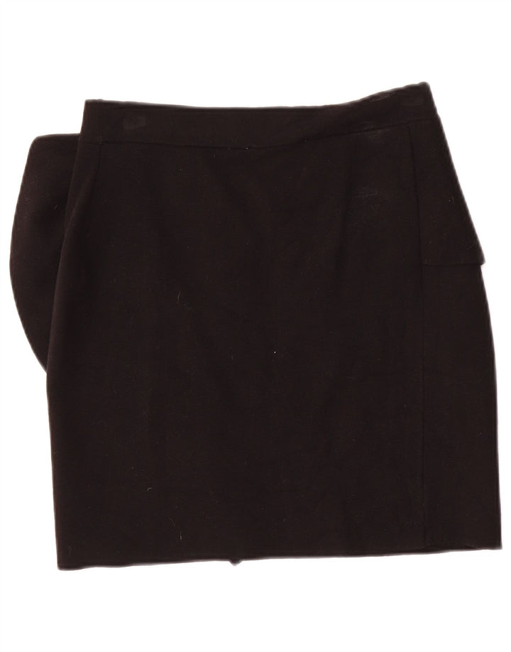 Zara Damen Schößchen-Minirock Medium W28 Schwarze Viskose
