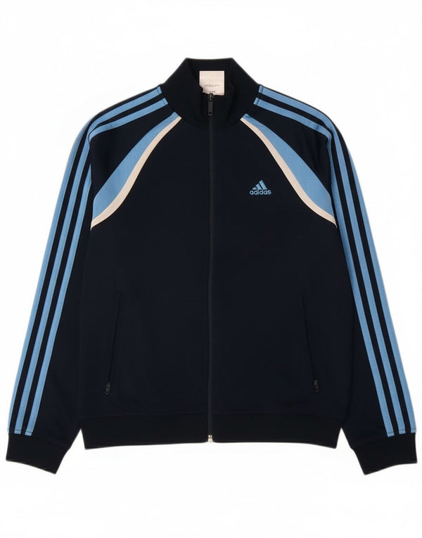 Adidas Jungen-Trainingsanzug-Top-Jacke, 11–12 Jahre, Marineblau, Farbblock
