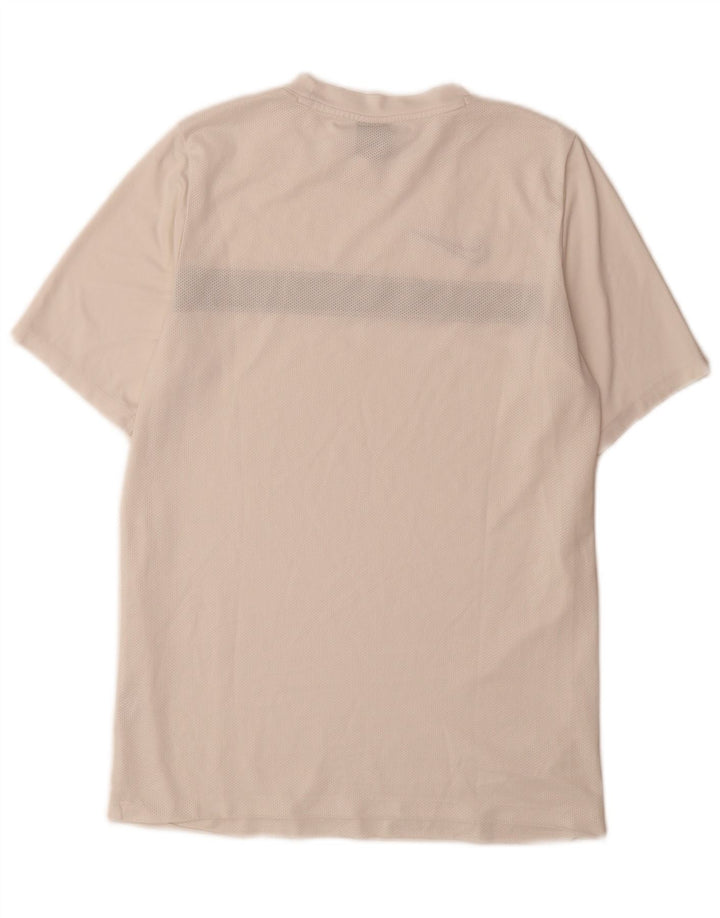 Nike Herren Dri Fit T-Shirt-Oberteil Mittelweißes Colourblock-Polyester